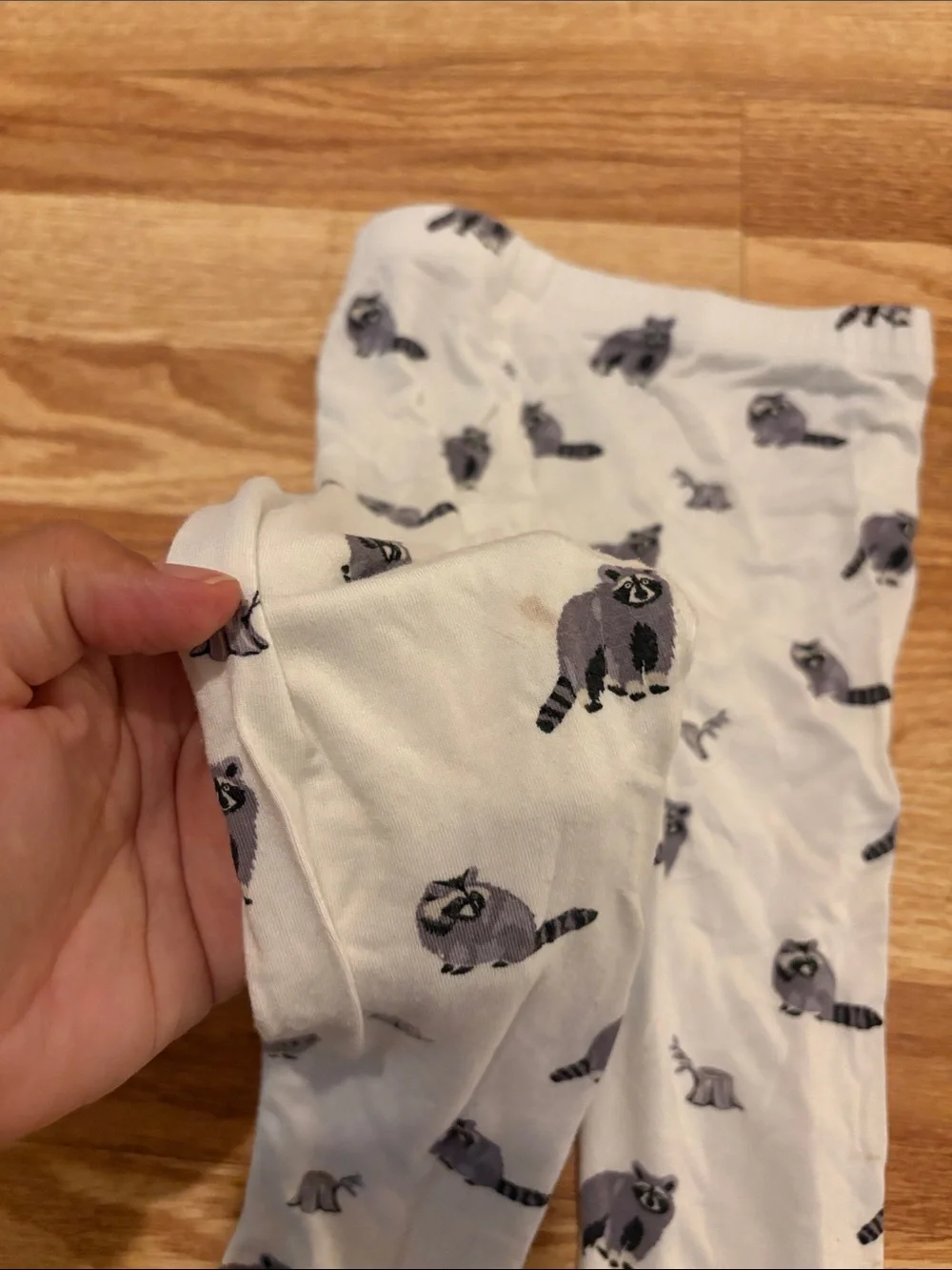 Kyte Baby Kids Long Sleeve Pajama Top Set 3T Raccoon Print Bamboo